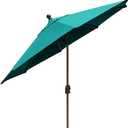 EliteShade USA 10-Year-Non-Fading 10Ft Market Patio Umbrella, UPF 50+ UV Protection Performance Sun Umbrella, Heavy Duty Commercial Grade Outdoor Table Umbrella with Crank & Tilt, Windproof Vented Top for Garden, Pool, Deck and Outdoor Playsets, Teal