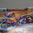 Mattel Disney and Pixar Cars Playset with 2 Toy Cars, Lightning McQueen & Francesco Bernoulli, GRC Jumping Raceway Track Set with Booster