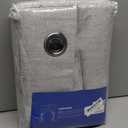 MIULEE Linen Curtains for Bedroom 100% Blackout Thermal Insulated Glacier Gray Grommet Room Darkening Curtains & Drapes for Living Room Nursery 52 x 90 Inch (2 Panels)