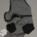 Winter Coat for Dogs - Warm Cotton Cold Weather Striped Round Neck Pajamas, Long Sleeves Jumpsuit, Color-Blocked Clothes for Medium Dogs, Onesie Anti Hair Shedding (Dark Blue)