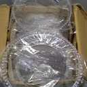 Tioncy 50 Set Clear Charger Plates Bulk 50 Beaded Plastic Charger Plates 13 Inch, 50 Napkin Rings, Acrylic Round Dinner Table Decorative Plate for Wedding Party Event(Clear and Silver)