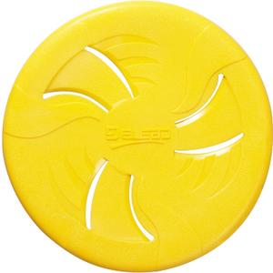 Indestructible Flying Discs, Interactive Dog Toy, Soft Lightweight Fetch Toys for Medium Large Dogs, Floats in Water & Safe on Teeth, 9 inch(Large, Yellow)