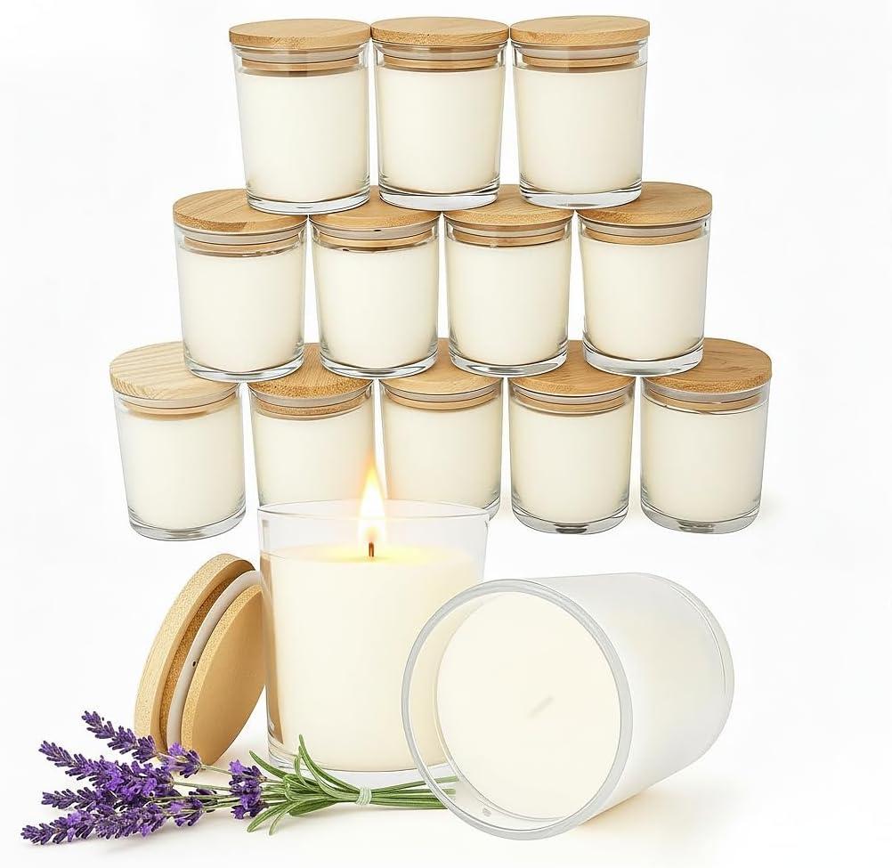 12 PCS 6oz Lavender Scented Candles Set, Pure Soy Wax Aromatherapy Candles | Relaxing Home Fragrance, Bulk Gift Box for Wedding, Party Favors, Spa & Decor.