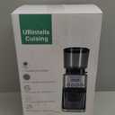 URintells Cuising Burr Coffee Grinder, Electric Coffee Grinder with 51 Grind Settings, Precision Timer, Stainless Steel Espresso Grinder with Anti-Static Design, Easy Clean and 3 Modes (Shiny Silver)