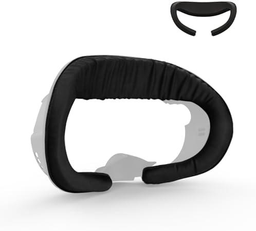 UPOK Ice Silk Face Pad Cushion Compatible with AMVR Facial Interface - Breathable Facial Pad Replacement Comfort Accessories for Meta/Oculus Quest 3 (Black, 0.63 inch)