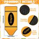 7x3 ft Crayon Classroom Rug Yellow Classroom Carpet Soft Floor Mat Non Slip Cushions Back to School Crayon Playroom Decor for First Day End of The Year Teacher Party Gift School Learning Playing Areas