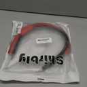 1/0 AWG Flexible Battery Cable with 3/8" Terminals - OFC Pure Copper Inverter & Welding Wire for Automotive Solar RV Motorcycle (Red + Black 2FT Pair)