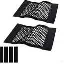 Universal Mesh Cargo Net for Car Trunk Storage,Elastic Small Automotive Cargo Net Pocket Wall Sticker Organizer Pouch Bag Storage for SUV,2 Pack with Tape Stickers (15 x9.5 inch)