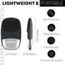 2 x 3-in-1 Electric Facial Cleansing Brush - Silicone Face Scrubber & Massager, IPX7 Waterproof, USB Rechargeable, Deep Cleansing, Blackhead Removal, Exfoliating Skincare Tool (Black)