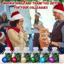 Jenaai 36 Set Christmas Employee Appreciation Gifts Set with Ornament Balls, Organza Bags & Thank You Cards, Holiday Party Team Gifts for Staff, Teachers, Coworkers, Nurses, Volunteers (Village)