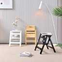 Kitchen Folding Step Stool, Wooden Collapsible Closet Step Ladder for Home