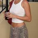 Women's Scoop Neck Tank Tops Ribbed Knit Slim Fit Sleeveless Camisole Shirts Casual Basic Solid Stretch Cami Tops Blouse(White XS) (White, XS)