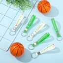 2 x Cunno 12 Pcs Basketball Senior Night Gifts Keychains Silicone Wristlet Keyrings with Motivational Quotes for Class Gifts