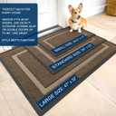 OLANLY Front Door Mat Indoor Outdoor Entrance, Waterproof All-Season, All-Weather Doormat, Sturdy Natural Rubber, Fade Resistant, Low Profile, Easy Clean Patio Porch Entryway Mat, 36x24, Brown