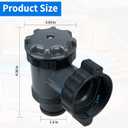 Plunger Valve for Intex Pools,Plunger Valve Connection Pool Pump Hose of 38 Compatible, plunger valve and outlet ,Above Ground Pool Filter Pump On Off Plunger Valve Part, for intex pool accessories