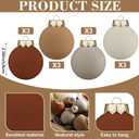 12 Pcs Neutral Matte Christmas Ball Ornaments 2.4 Inch Rustic Boho Brown Tan Ivory Beige Xmas Bulbs Ornament Vintage Xmas Baubles Modern Christmas Decor for Tree Farmhouse Holiday Decor