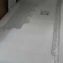 HMYHUM Acrylic Computer Desk, 47 Inch Clear Home Office Desk for Laptop, Study, Writing, Vanity Table with Cylindrical Legs, Modern, Easy Assembly (Large)