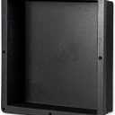 Shower Niche Insert Tile Ready, Black Recessed Bathroom Niche for Shower Wall, 15.65" L x 15.65" W x 4" D Shower Shelf for Inside Shower, Shampoo & Toiletries Storage, Easy to Installation Never Leak