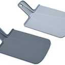 Joseph Joseph Chop2Pot Plus Foldable Plastic Cutting Boards, Easy Grip Handle, Non Slip Feet, Blue