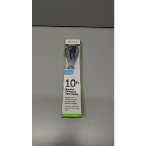 Cell Candy - Braided Charge & Charge Sync Cable - Micro-USB - 10 Foot - Silver