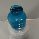 AQUAFIT 1 Gallon Water Bottle with Time Marker - Straw & Chug Lid - BPA Free Gym Water Bottle with Straw - Big Gallon Jug (Aqua, 128 oz - 2in1 Lid)
