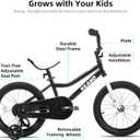 KEANO Kids Bike for Boys Girls Ages 3-12 Years Old, 12-18 Inch BMX Style Kid's Bikes with Training Wheels, 20 Inch Kids' Bicycle with Kickstand