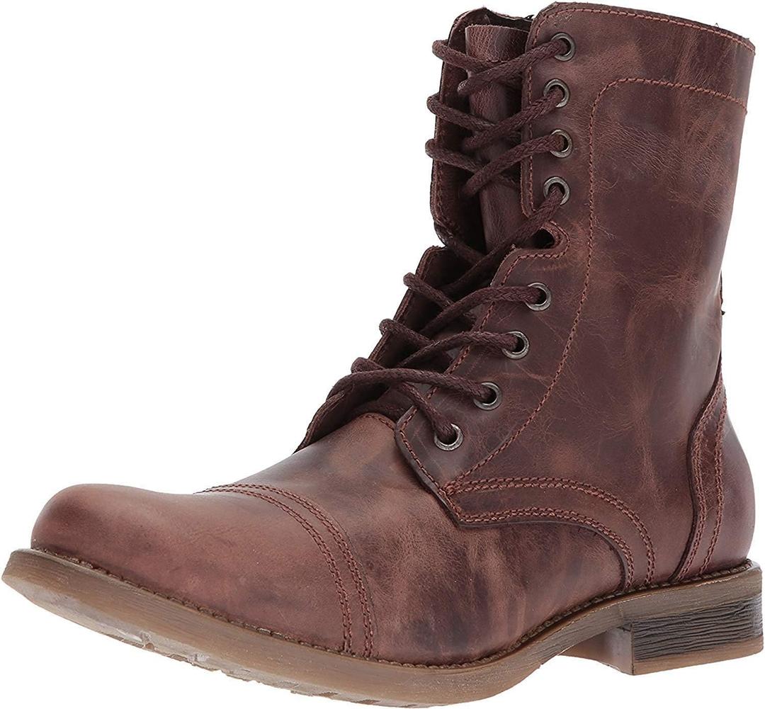 Steve Madden mens Troopah-c (7, Brown Leather)