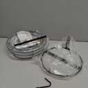 Livabber Fruit Basket Bowl with Banana Hanger, Metal Fruit Vegetable Storage Basket with Banana Holder for Kitchen Counter, Detachable Organizer for Bread Snack Produce (Black, 3-Tier Marble Base)