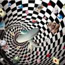 7x5FT Wonderland Checkerboard Backdrop, Enchanted Tea Party Polyester Photography Background for Parties, Fairy Tale Photo Booth Prop Decorations