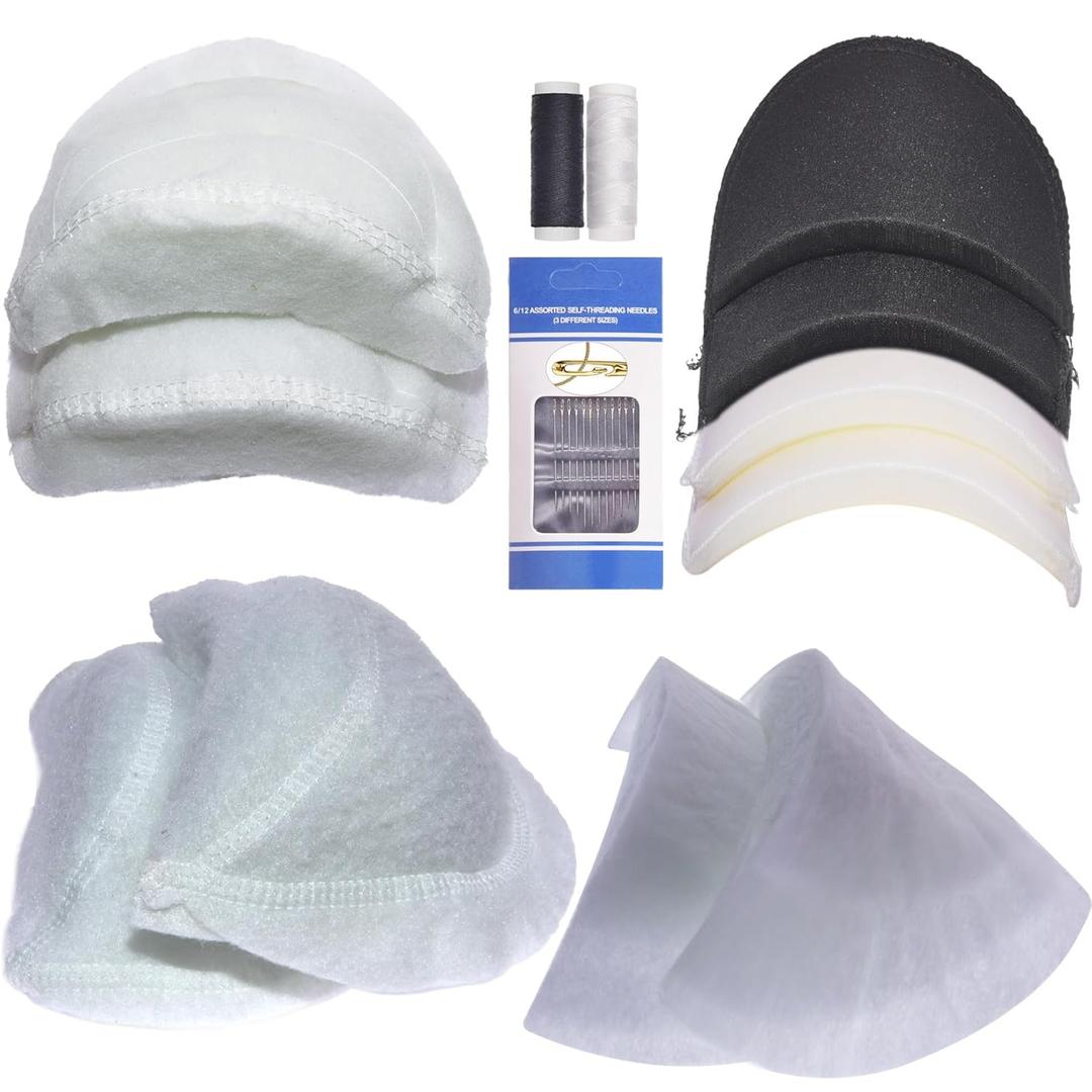 GELMAY 5Pair 1.8-4.0CM Thickened Sewing Supplies Foam Sponge Cotton Shoulder Pads Clothing Enhancer Push-Up Set-in Covered