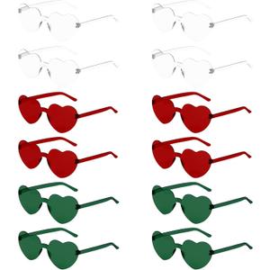 SythorYang Heart Shaped Sunglasses 12 Pairs Heart Sunglasses Bulk for Women Colorful Glasses for Summer Women Party Favors
