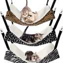 BBTO 3 Pcs Reversible Pet Hammock Soft Plush Cat Hanging Hammock Guinea Pig Bed Rat Cage Accessories for Puppy Dog Piggy Kitten Ferret Rabbit Other Small Animals(Dot)