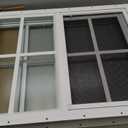 24x27 Inch Aluminum Shed Window with Tempered Glass and Screen - Sliding Design for Ventilation and Light in Sheds, Chicken Coops, Storage Rooms