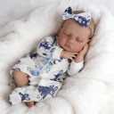 DAYOFFKIDS18Inch Sleeping Reborn Baby Doll, Realistic Newborn Baby Doll with Vinyl Body, Handmade Lifelike Washable Body Features, for Kids Ages 3+ (LouLouWhite)