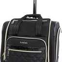 BEBE Women's Leena-Wheeled Under The Seat Carry On Bag, Black, One Size