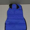 MIGOHI Lightweight Dog Coat, Windproof Dog Jacket, Puffer Jacket for Small Dogs, Padded Vest with Reflective Strips, Warm Snow Vest in Cold Weather, Easy On Hook & Loop Belly, Blue, S