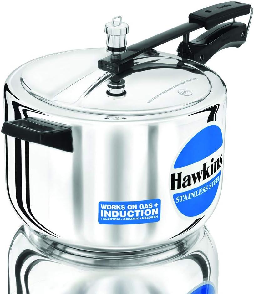 Hawkins Stainless Steel 8 litre Inner Lid Pressure Cooker with Induction Compatible