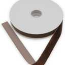 Nylon Velvet Ribbon Single Faced,1 Inch X 25Yards Spool (Brown)