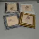 5x5 Picture Frames Set of 4- Rustic Retro Photo Frame with Real Glass Wall Mount and Tabletop Display Family Friends Wedding Gift (ps-Mix Color-4pcs)