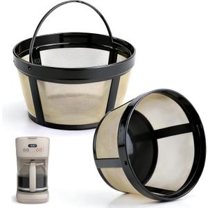Reusable Coffee Filters Replacement for BELLA Coffee Maker, 2Pcs Permanent Filter Basket Compatible with BELLA Pro 12 Cup