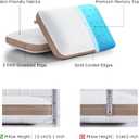 Memory Foam Pillows Standard Size Set of 2, Medium Firm Pillow for Sleeping, Orthopedic Bed Pillow for Side, Back Sleepers, Ventilated Gel Foam Pillow with Washable Cover, 23.6" x 15.7"x 5.1"