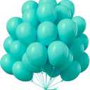 PartyWoo Teal Balloons 100 pcs 10 Inch Turquoise Aqua Blue Dark Teal Latex Helium Balloons for Graduation Wedding Baby Shower Bridal Shower Gender Reveal Birthday Party Decorations Teal-Y69