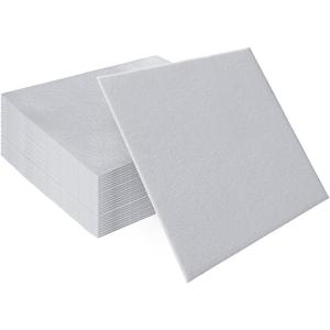 PAW - 50 Pieces Airlaid Paper Linen-Feel Napkins 16" x 16", Monocolor Disposable Cloth-Like Napkins, Elegant Silver Dinner Napkins for Kitchen, Party, Wedding, Gatherings, Christmas