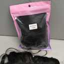 Black 20 Inch Thick Hairpieces Long Wavy Natural Synthetic Clip in Hair Extensions, for Women (4pcs, 20Inch, 1B#)