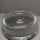 Tessco for you 6Pcs Heavy Duty Serving Tray with Lids, Black Round, 16 Inch