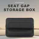 2 Pack Premium Car Seat Gap Filler Organizer - Universal Storage Box with Card Slots for Phones/Keys/Glasses, Fits Cars, SUVs & Trucks (Black)