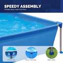 DIMAR GARDEN Above Ground Swimming Pool for Adults, Outdoor Rectangular Steel Frame Swimming Pool for Backyard Lawn Family, 6.2ft x 4.2ft x 16.5in