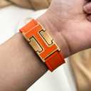 Magnetic Leather Band Compatible with Apple Watch Ultra, SE & Series 10-1 (49mm/46mm/45mm/44mm/42mm/41mm/40mm/38mm), Soft Silicone & Leather Patchwork Strap for Men & Women