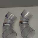 POWERTEC 4 Inch ID/OD 90 Degree Elbow for 4 Inch Dust Collection Pipes, Hoses, and Fittings, Clear, 1 Pack