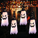 4pcs Halloween Glowing Ghost Hat Led Decorative Hanging Lights for Spooky Party Atmosphere for Porch Outdoor